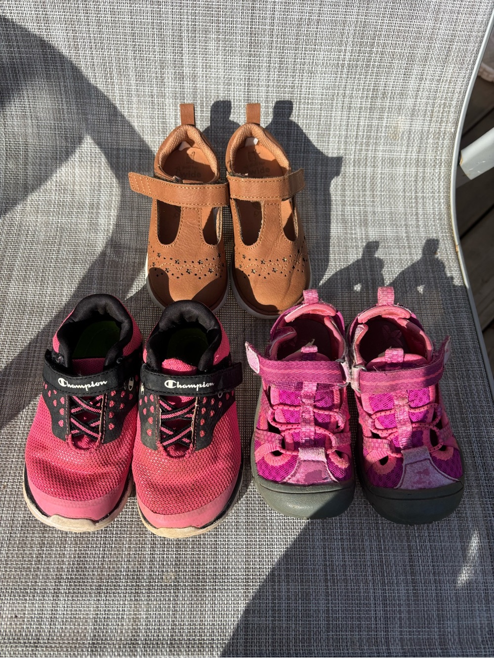 Toddler Girls Sz 7 Bundle of Sneakers, Walking Shoes and Sandals